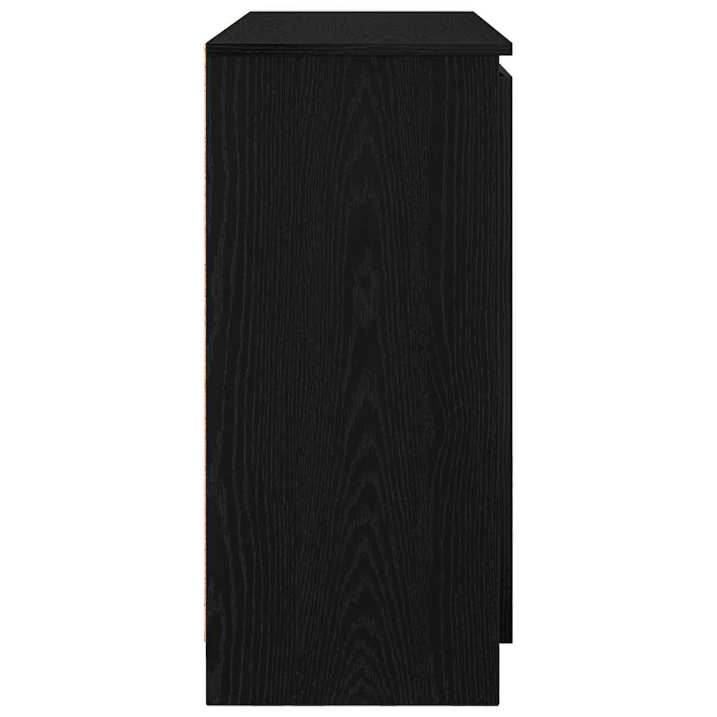 Skänk Svart Ek med lådor 100,5x35x76 cm