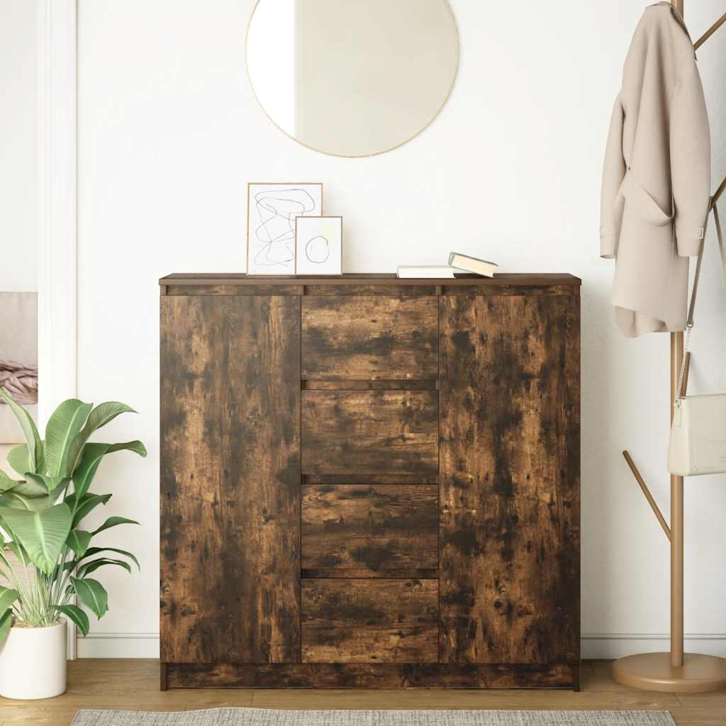 Skänk Rökfärgad Ek med lådor i 100,5x35x98,5 cm