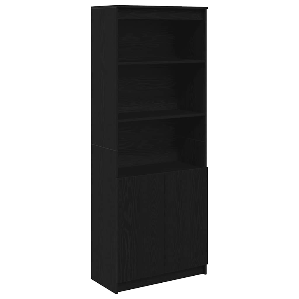 Skåp Svart Ek 70x35x180 cm