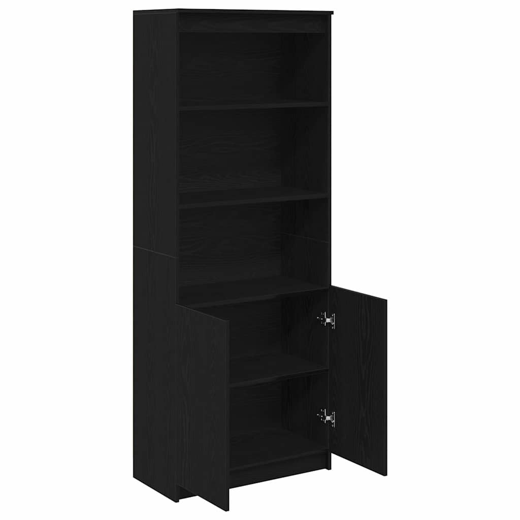 Skåp Svart Ek 70x35x180 cm