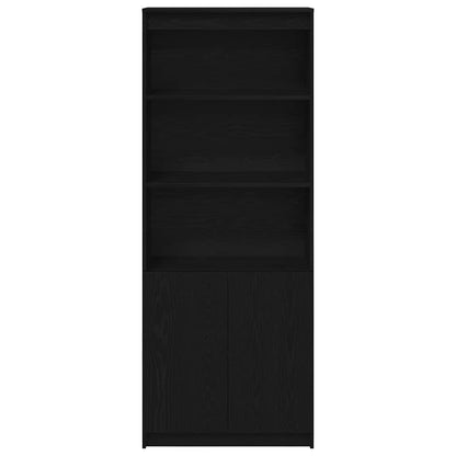 Skåp Svart Ek 70x35x180 cm