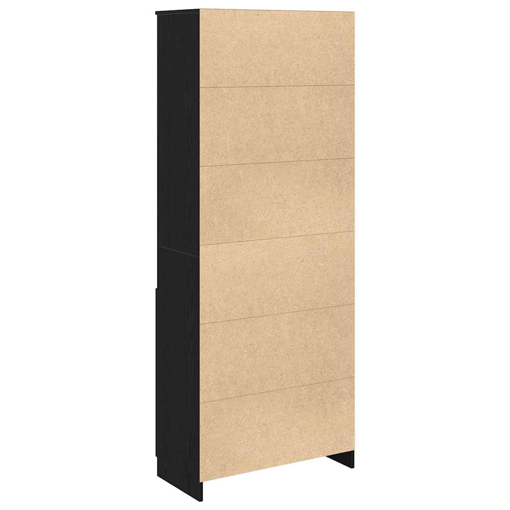Skåp Svart Ek 70x35x180 cm