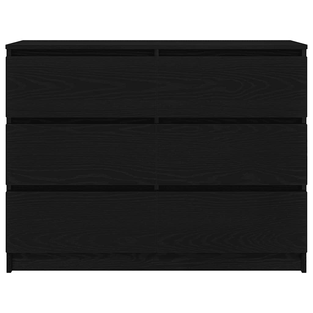 Skänk Svart Ek 100x35x76 cm