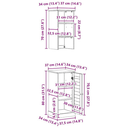 Badrumsmöbelset med hylla VIGO Brun och vit 37 x 34 x 150 cm