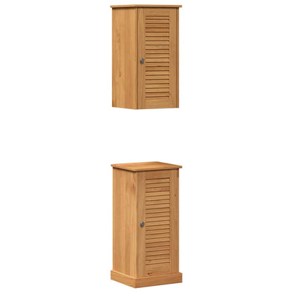 Badrumsmöbelset VIGO 2 pcs Brun och Honung brun 37 x 34 x 80 cm