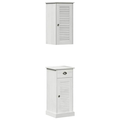 Badrumsmöbelset VIGO 2 pcs Brun och vit 37 x 34 x 80 cm