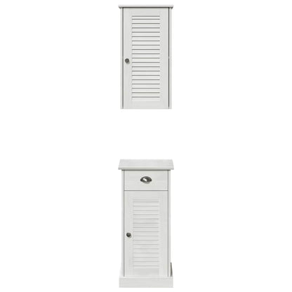 Badrumsmöbelset VIGO 2 pcs Brun och vit 37 x 34 x 80 cm