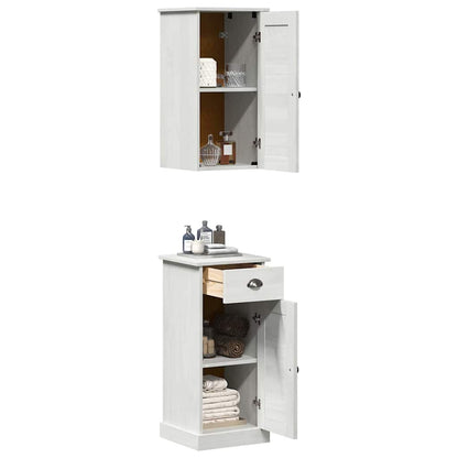 Badrumsmöbelset VIGO 2 pcs Brun och vit 37 x 34 x 80 cm