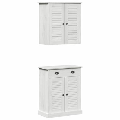 Badrumsmöbelset VIGO 2 pcs Brun 67,5 x 34 x 80 cm Massiv furu