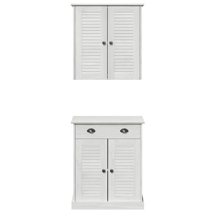 Badrumsmöbelset VIGO 2 pcs Brun 67,5 x 34 x 80 cm Massiv furu