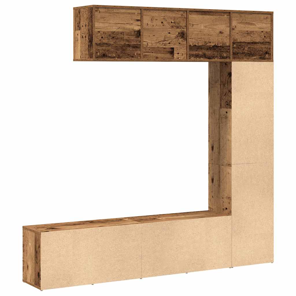 Bokhylla Åldrat Trä 3 st