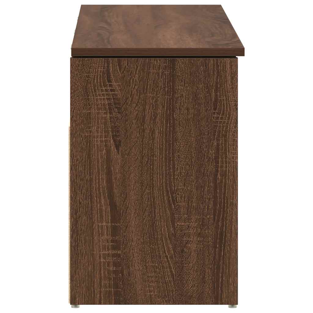 Skoställ Brun Ek Skobänk 102x30,5x45 cm