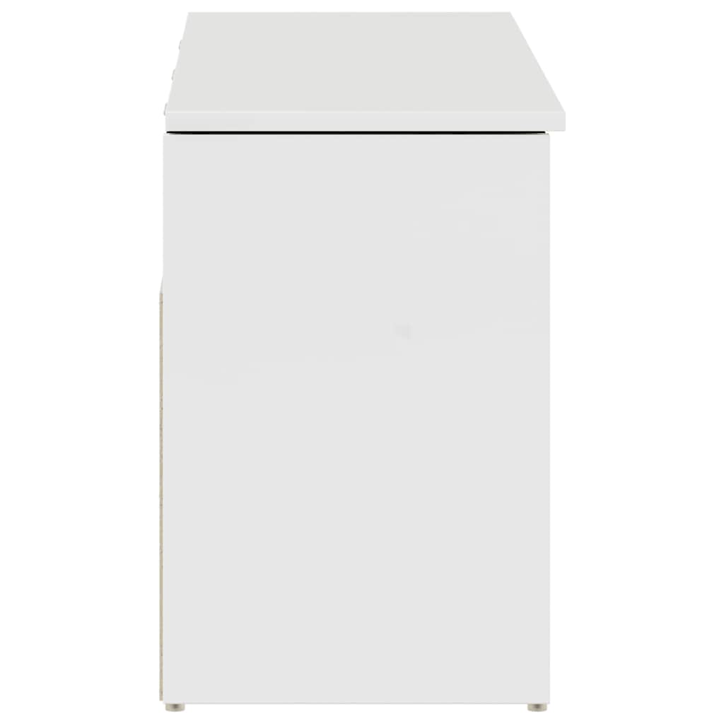 Skoställ Högglans Vit Skobänk 102x30,5x45 cm