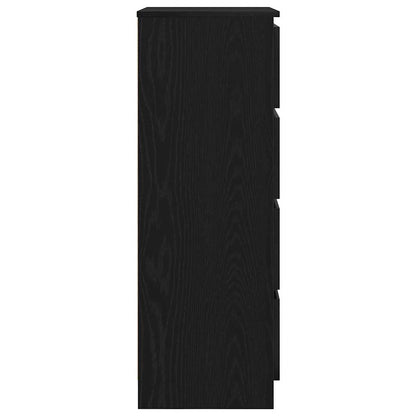 Skänk svart ek 60x35x98,5 cm konstruerat trä
