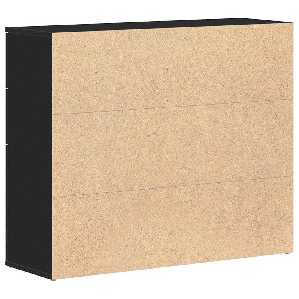 Skänk Svart Ek 91x29,5x75 cm