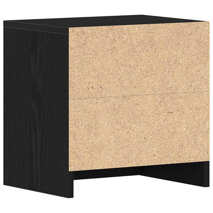 Sängbord 2 st svart ek 40x30x40 cm konstruerat trä