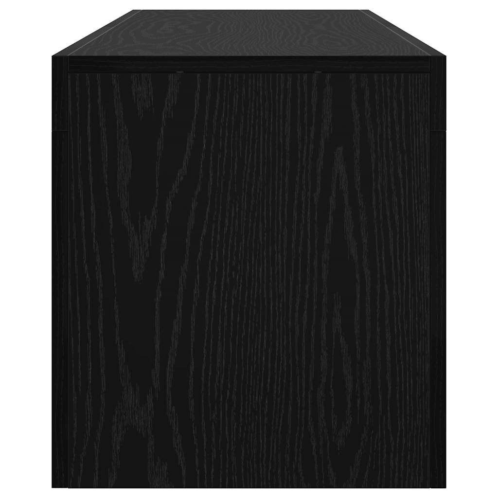 TV-Möbel Svart Ek TV-Bänk LED-lampor 140x36,5x40 cm