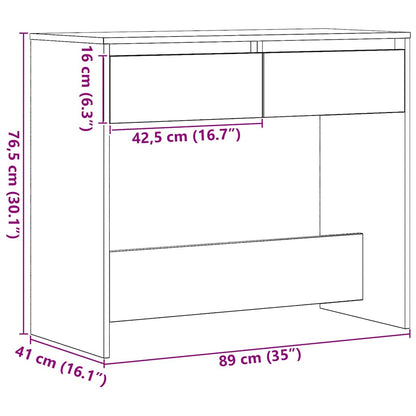 Avlastningsbord Konsolbord Svart Ek 89x41x76,5 cm