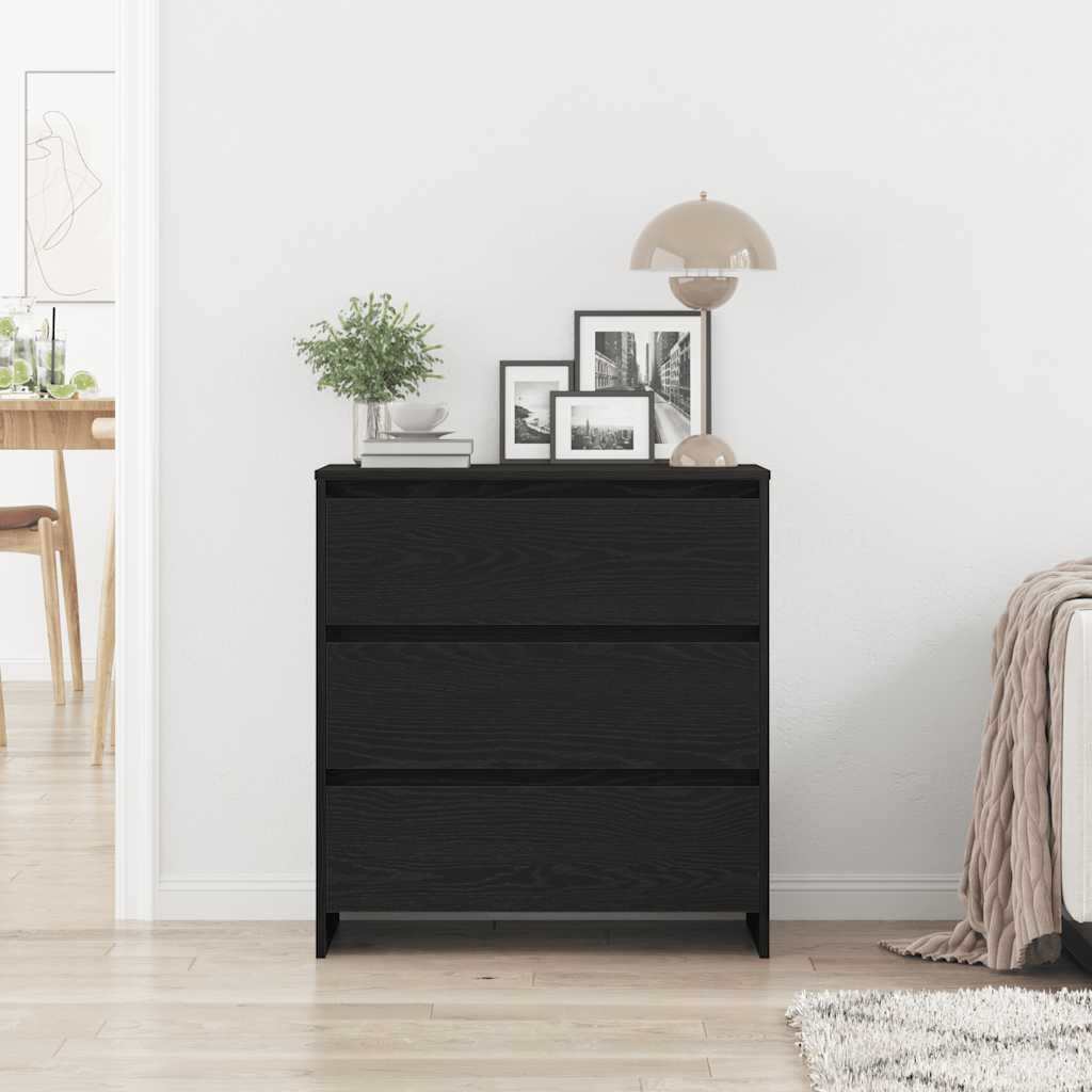 Skänk Svart Ek 70x41x75 cm