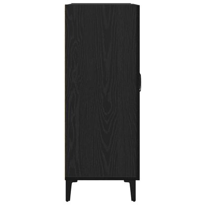 Skänk svart ek 69,5x34x90 cm konstruerat trä