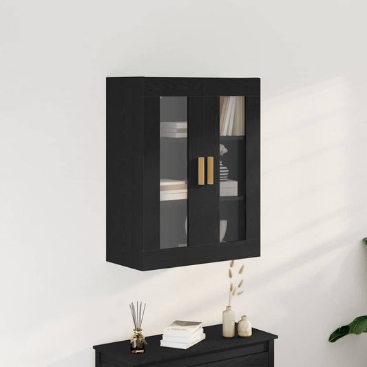 Väggskåp Svart ek 69.5 x 34 x 90 cm