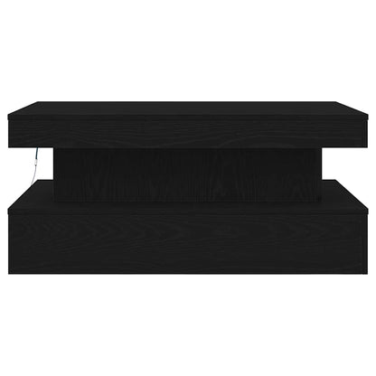 Soffbord med LED svart ek 90x50x40 cm