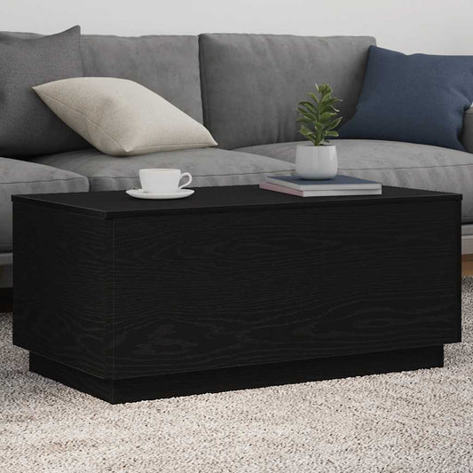 Soffbord med LED svart ek 90x50x40 cm