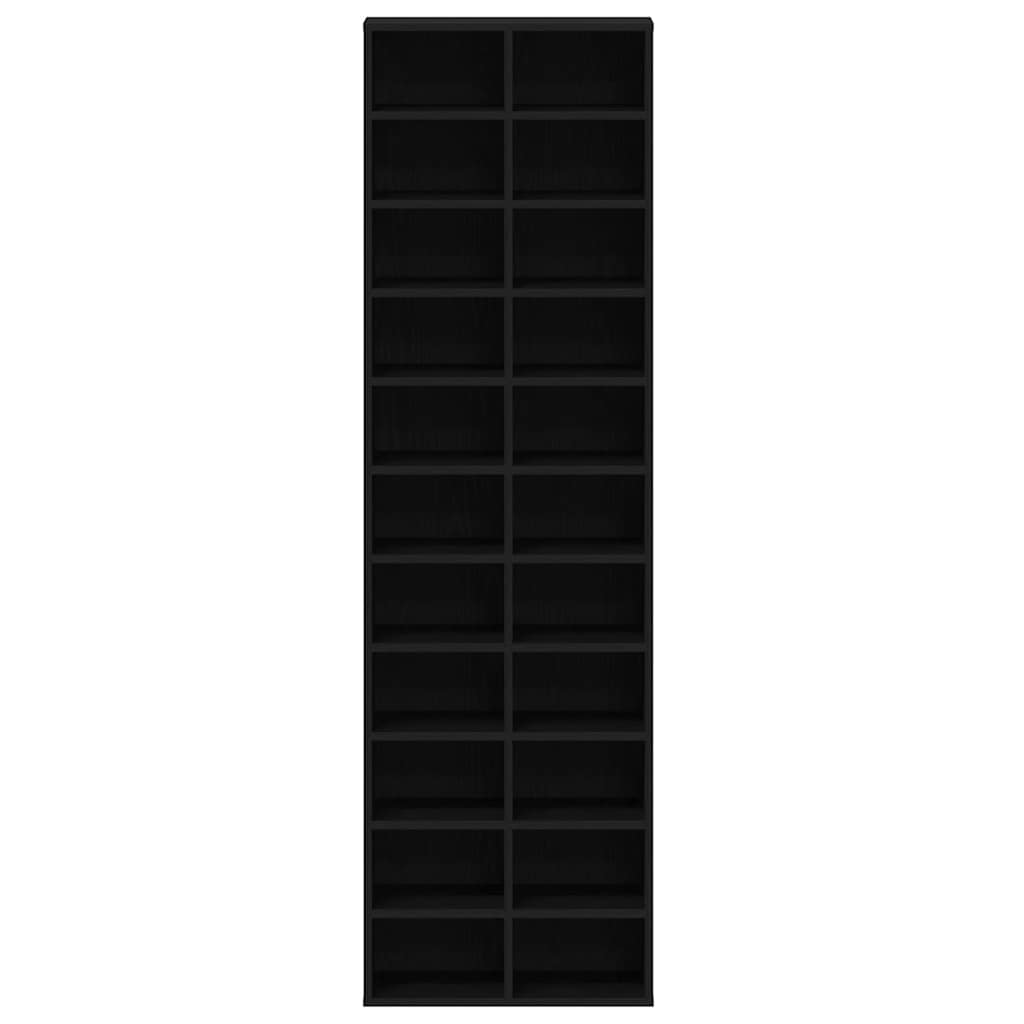 Skoställ Svart Ek Skoskåp 54x34x183 cm