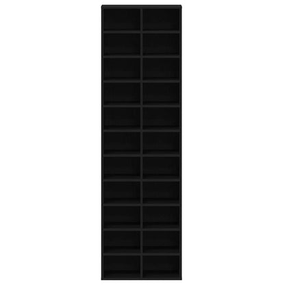 Skoställ Svart Ek Skoskåp 54x34x183 cm