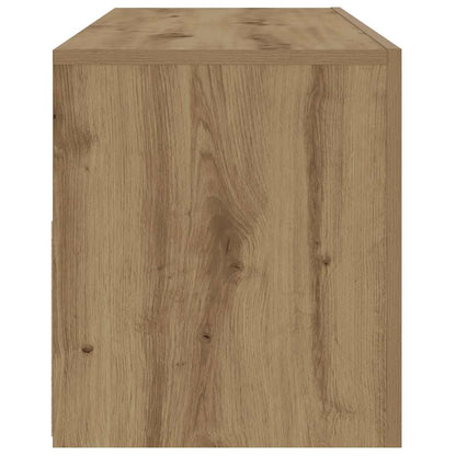 Sängbord 2 st med LED-belysning artisan ek 60x35x40 cm