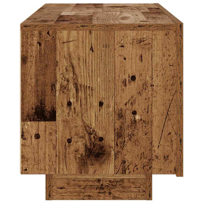 Sängbord Nattduksbord Åldrat Trä 100x35x40 cm