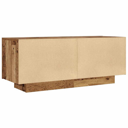 Sängbord Nattduksbord Åldrat Trä 100x35x40 cm