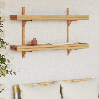 Vägghylla Brun med hylla 100 x 26 x 60 cm Bambu