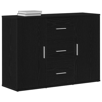 Skänk svart ek 91x29,5x65 cm konstruerat trä