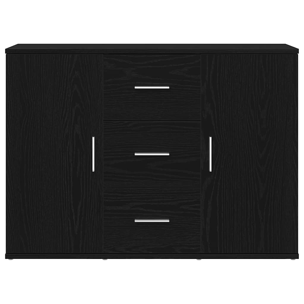 Skänk svart ek 91x29,5x65 cm konstruerat trä