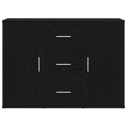 Skänk svart ek 91x29,5x65 cm konstruerat trä