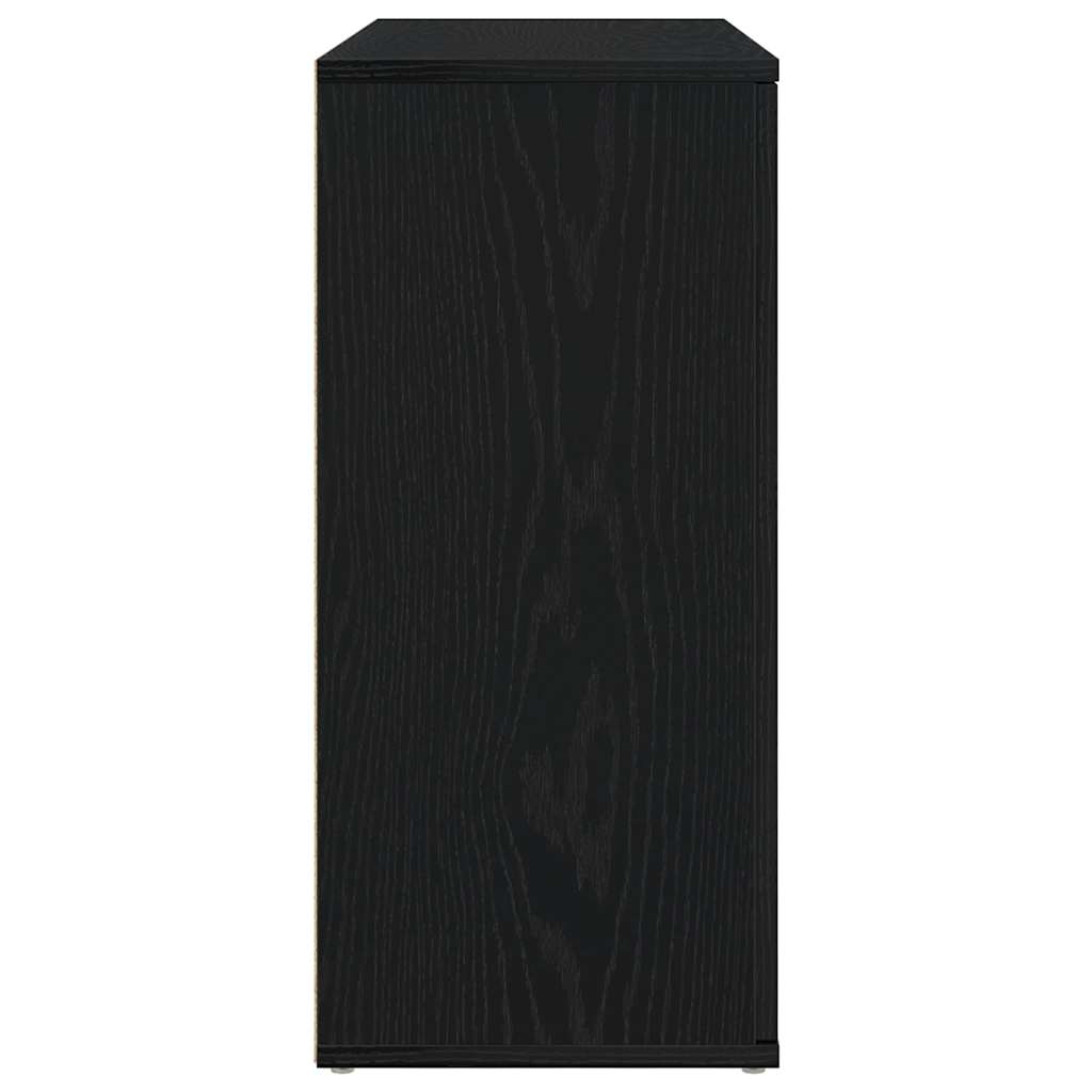Skänk svart ek 91x29,5x65 cm konstruerat trä