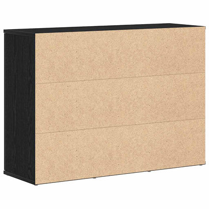 Skänk svart ek 91x29,5x65 cm konstruerat trä