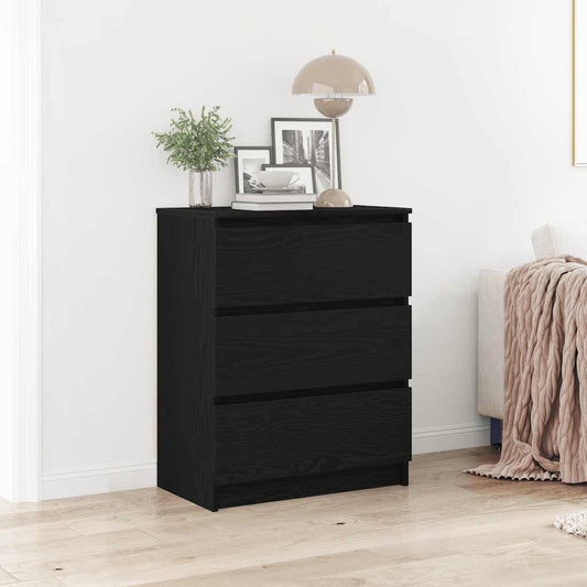 Byrå Svart Ek 60x35x76 cm