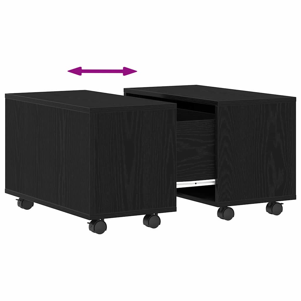 Soffbord Svart Ek 60 x 60 x 38 cm