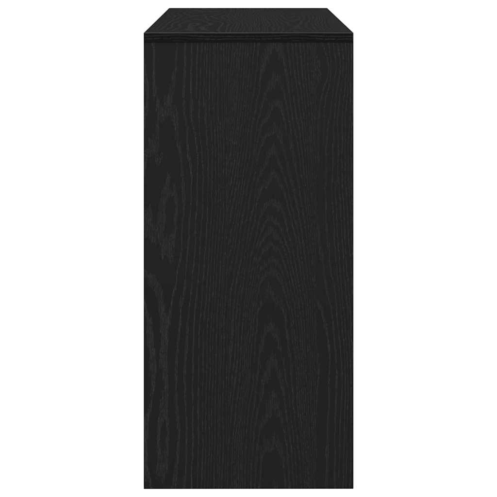 Avlastningsbord Konsollbord Svart Ek med låda 100 x 35 x 76.5 cm