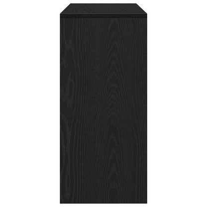 Avlastningsbord Konsollbord Svart Ek med låda 100 x 35 x 76.5 cm