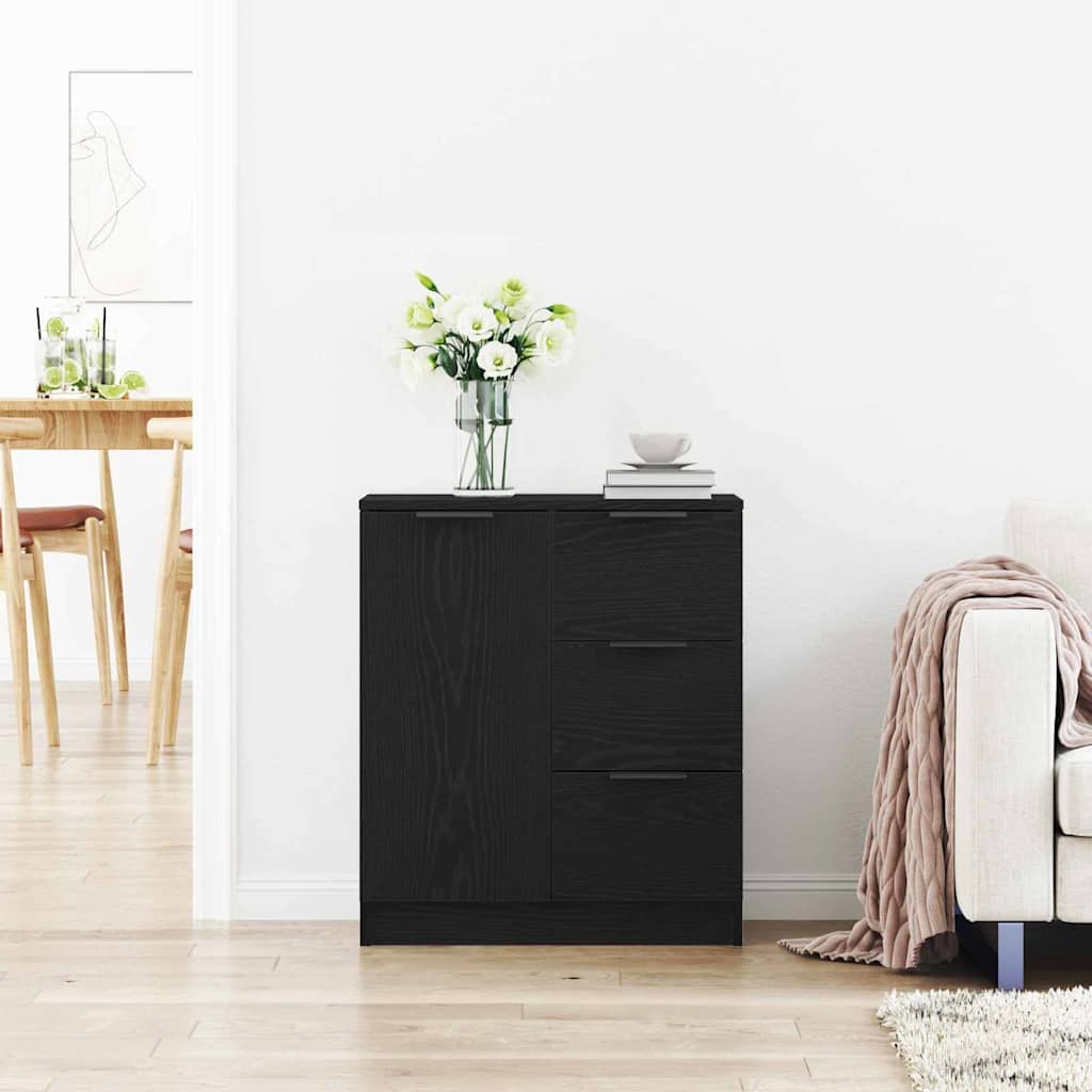 Skänk Svart med låda 60 x 30 x 70 cm