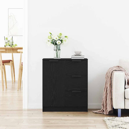 Skänk Svart med låda 60 x 30 x 70 cm