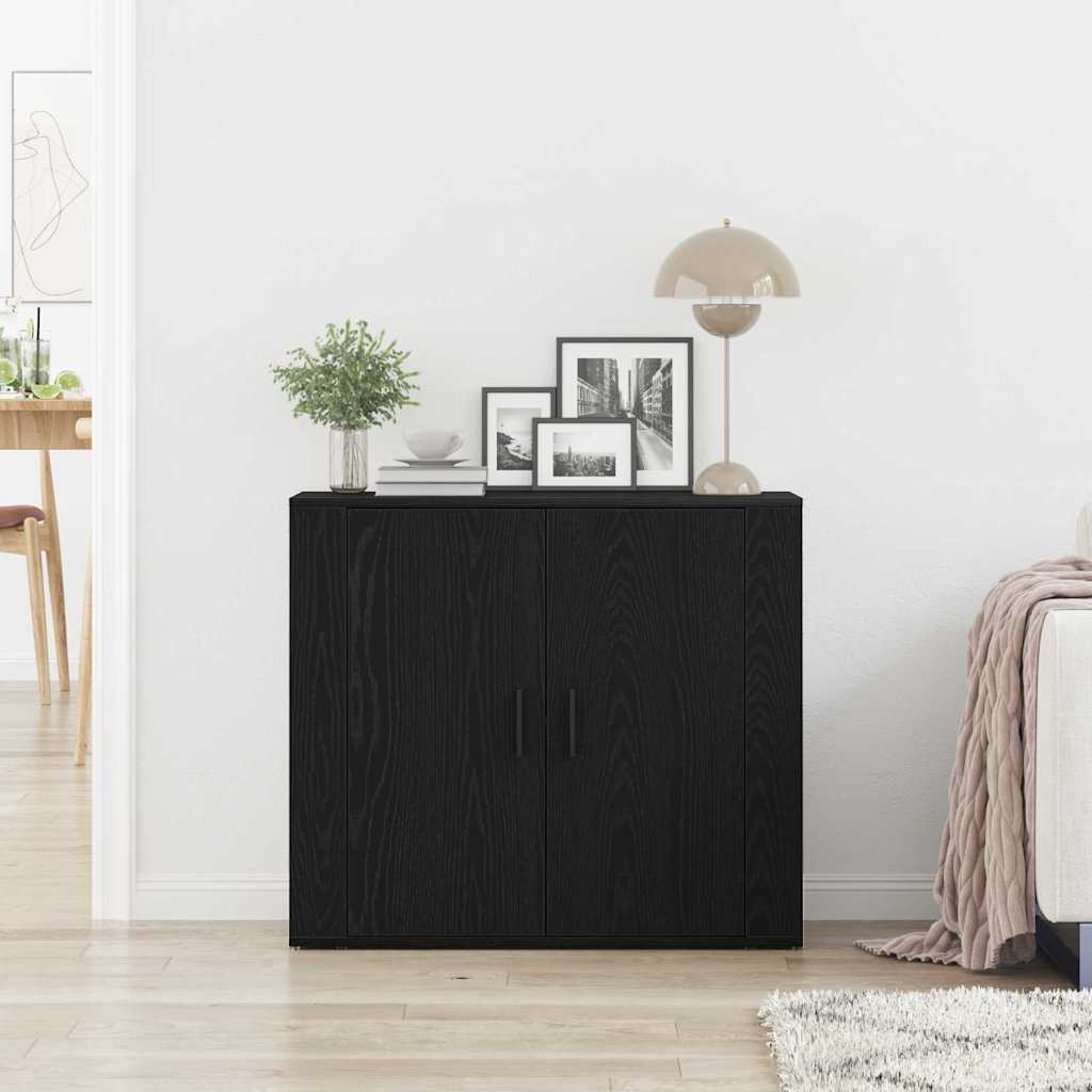 Skänk Svart ek 80 x 33 x 70 cm Konstruerat trä