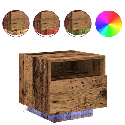 Sängbord 2 pcs Gammalt trä 40 x 39 x 37 cm Konstruerat trä