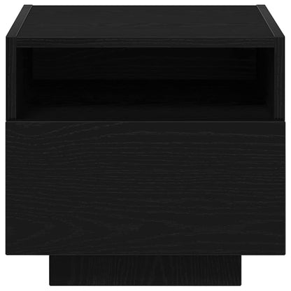 Sängbord 2 pcs Svart ek 40 x 39 x 37 cm Konstruerat trä