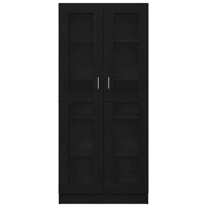 Bokskåp Svart ek 82.5 x 30.5 x 185 cm Konstruerat trä