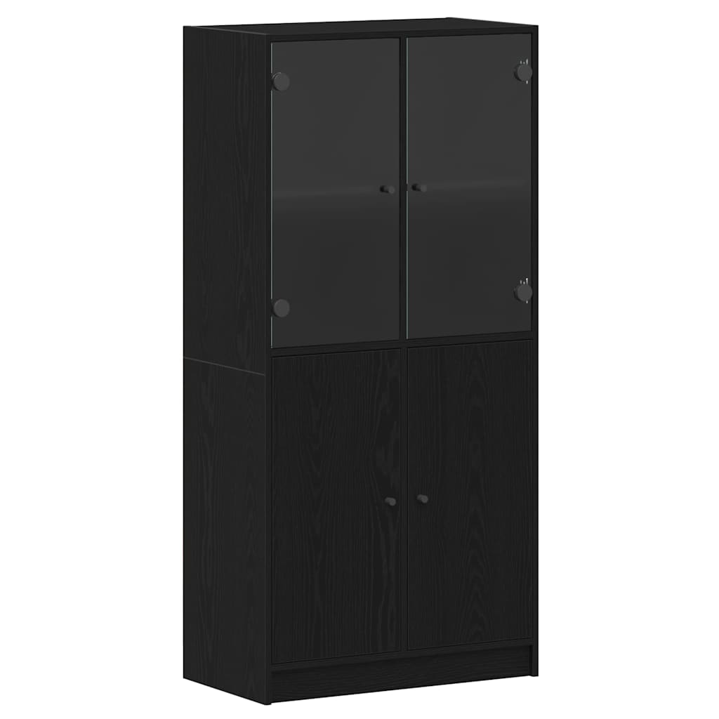 Skåp Svart 68 x 37 x 142 cm Konstruerat trä