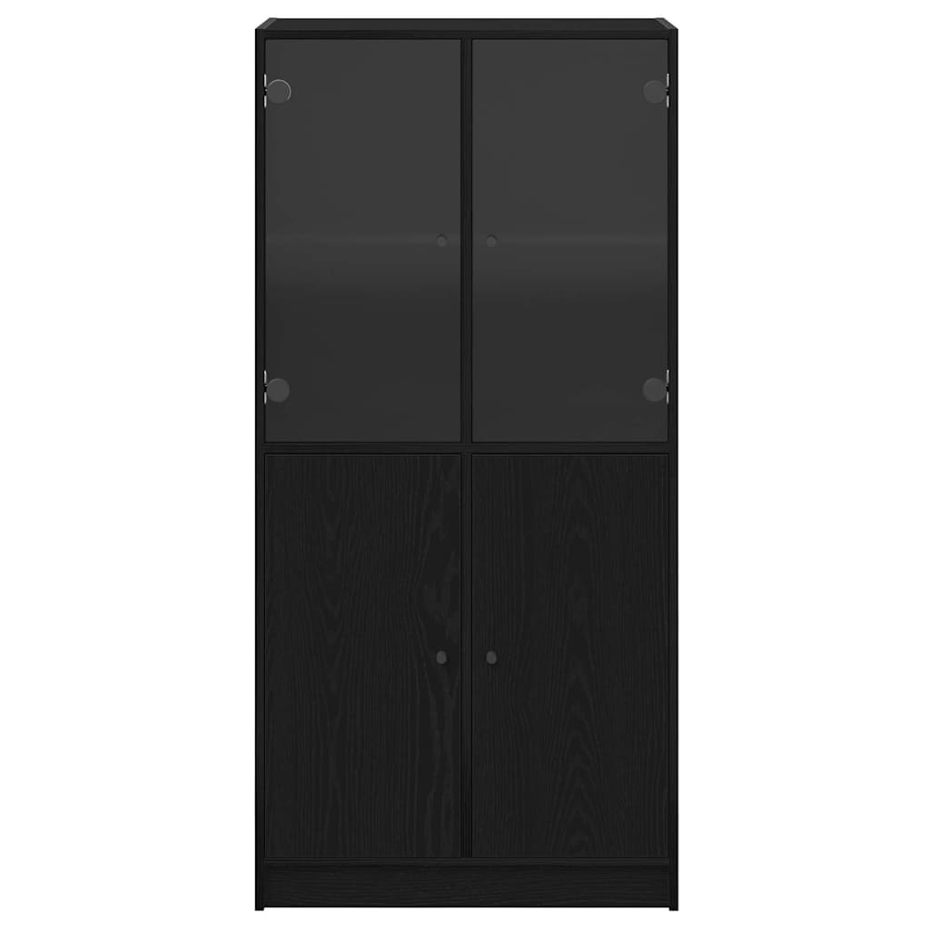 Skåp Svart 68 x 37 x 142 cm Konstruerat trä